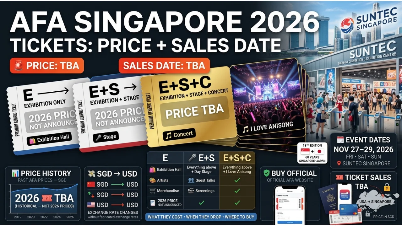 AFA Singapore 2026 Tickets Prices, Sales Dates & Where to Buy