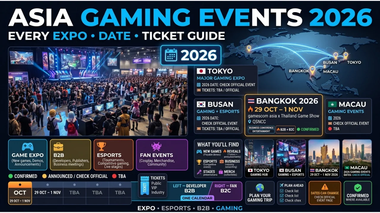 Asia Gaming Events Calendar 2026 Every Expo, Date & Ticket Guide