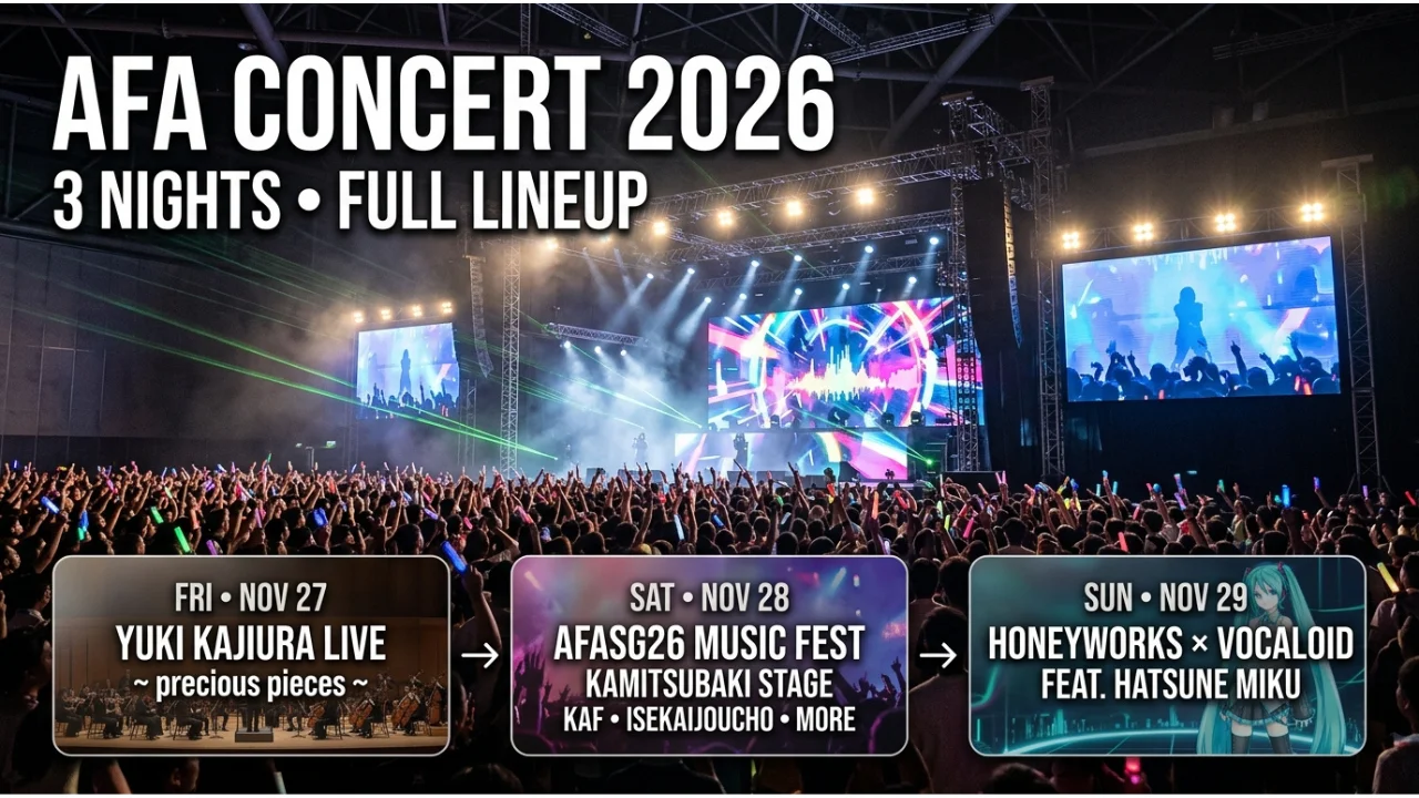 AFA Singapore 2026 Concert Full I LOVE ANISONG Lineup & Schedule