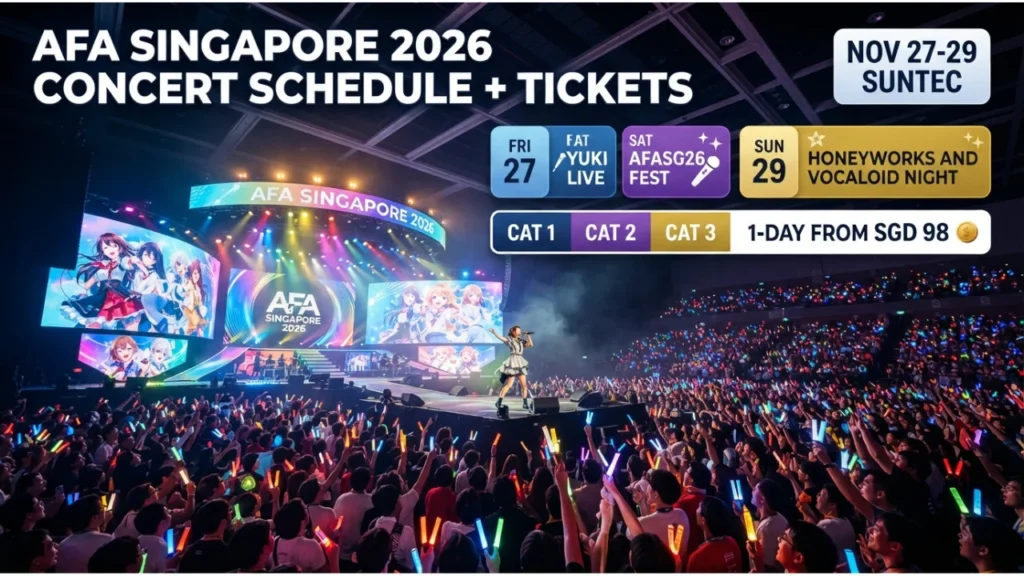 AFA Singapore 2026 Concert Schedule & Ticket Tiers