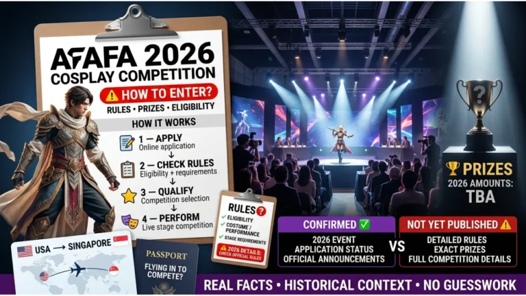 AFA Singapore 2026 Cosplay Competition How to Enter, Rules & Prizes