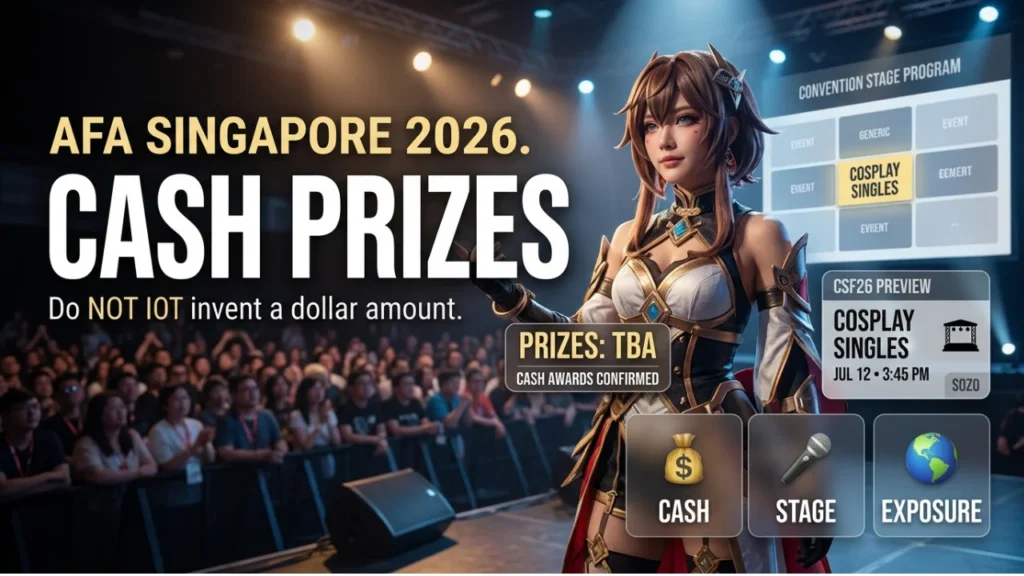 AFA Singapore 2026 Cosplay Competition Prizes