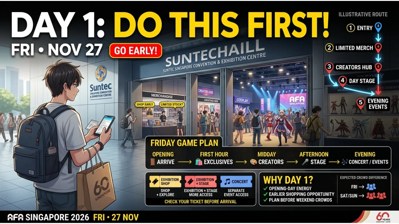AFA Singapore 2026 Day 1 (Fri 27 Nov) What to Do First
