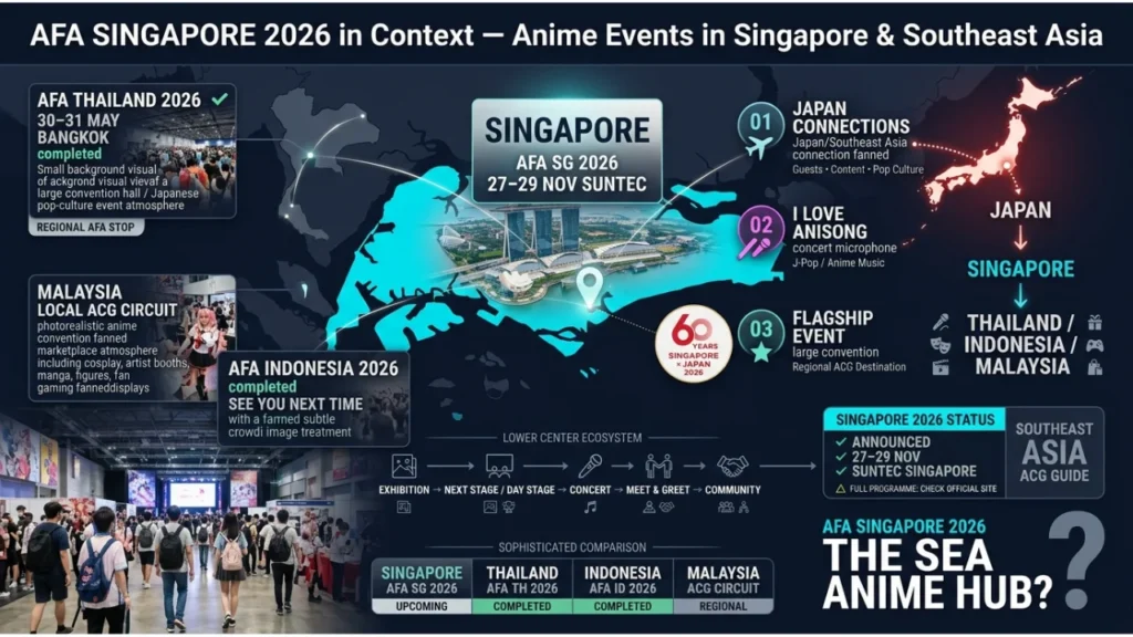 AFA Singapore 2026 in Context — Anime Events in Singapore & Southeast Asia