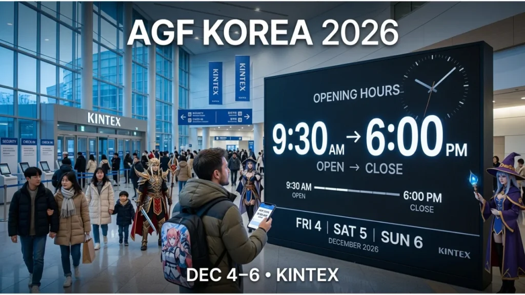 AGF Korea 2026 Schedule Dates and Daily Hours
