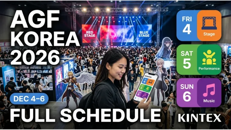 AGF Korea 2026 Schedule Full Stage Program, Dates & Day-by-Day Guide