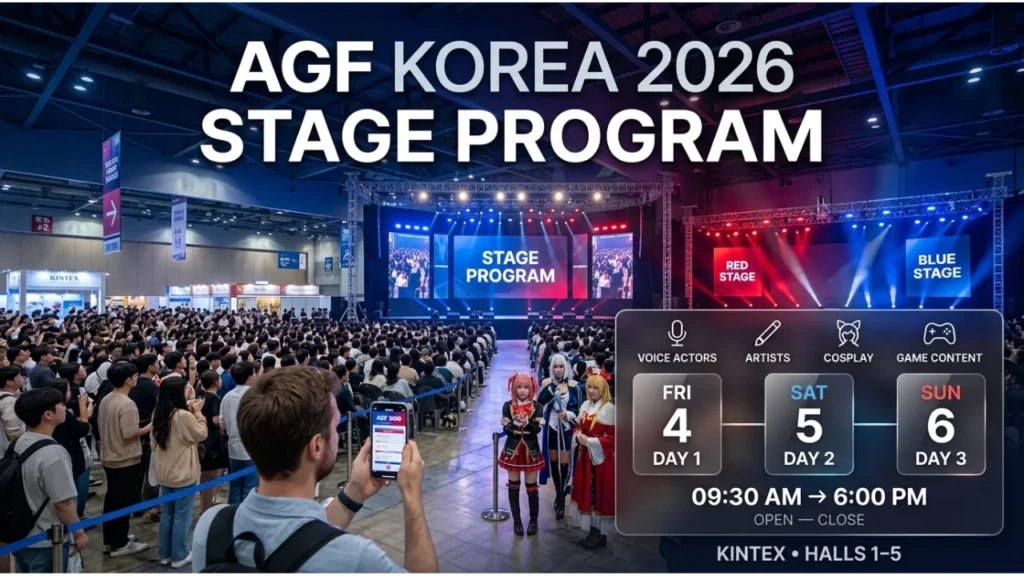 AGF Korea 2026 Stage Program What to Expect Each Day