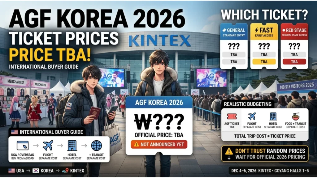 AGF Korea 2026 Ticket Prices — Full Breakdown for International Visitors