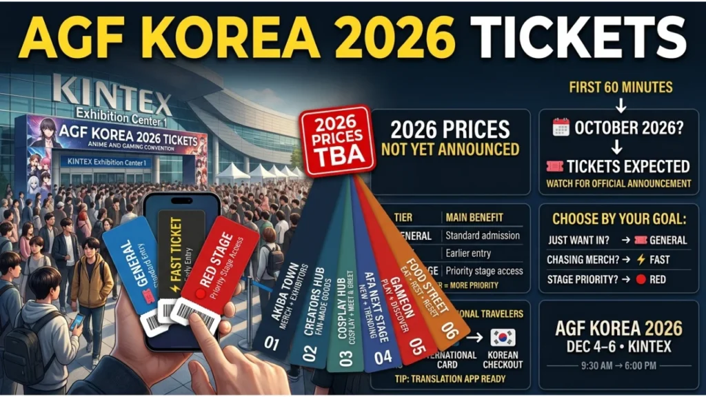 AGF Korea 2026 Tickets Prices, Tiers & How to Buy