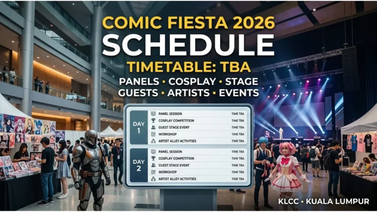 Comic Fiesta 2026 Schedule Complete Two-Day Timetable & Events