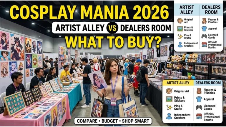 Cosplay Mania 2026 Artist Alley & Dealers Room What to Buy & Where to Shop