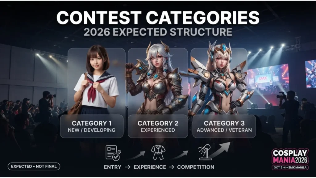 Cosplay Mania 2026 Contest Categories (Expected Structure)