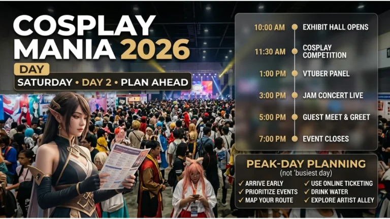 Cosplay Mania 2026 Day 2 Oct 3 Schedule, Events & Peak Day Tips