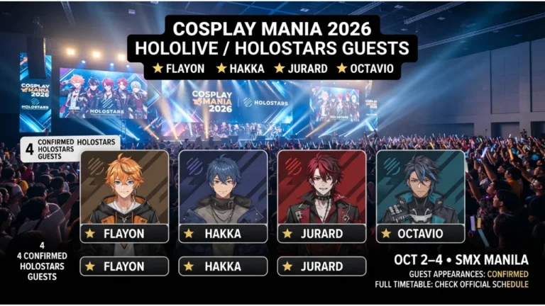 Cosplay Mania 2026 Hololive Guests Full Confirmed Lineup & Schedule