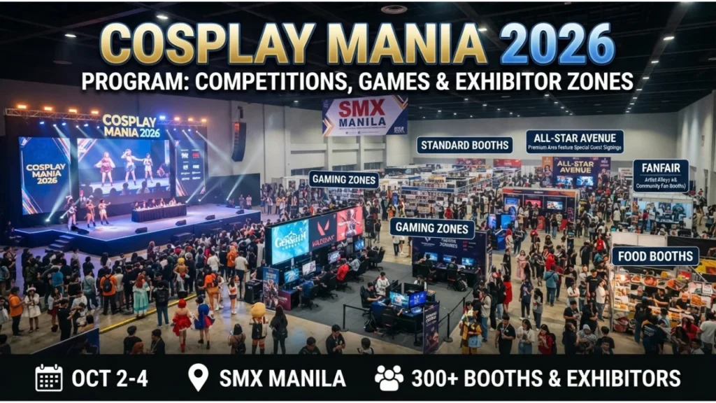 Cosplay Mania 2026 Program Competitions, Games & Exhibitor Zones