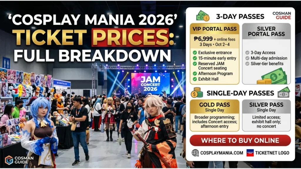 Cosplay Mania 2026 Ticket Prices (Full Breakdown)