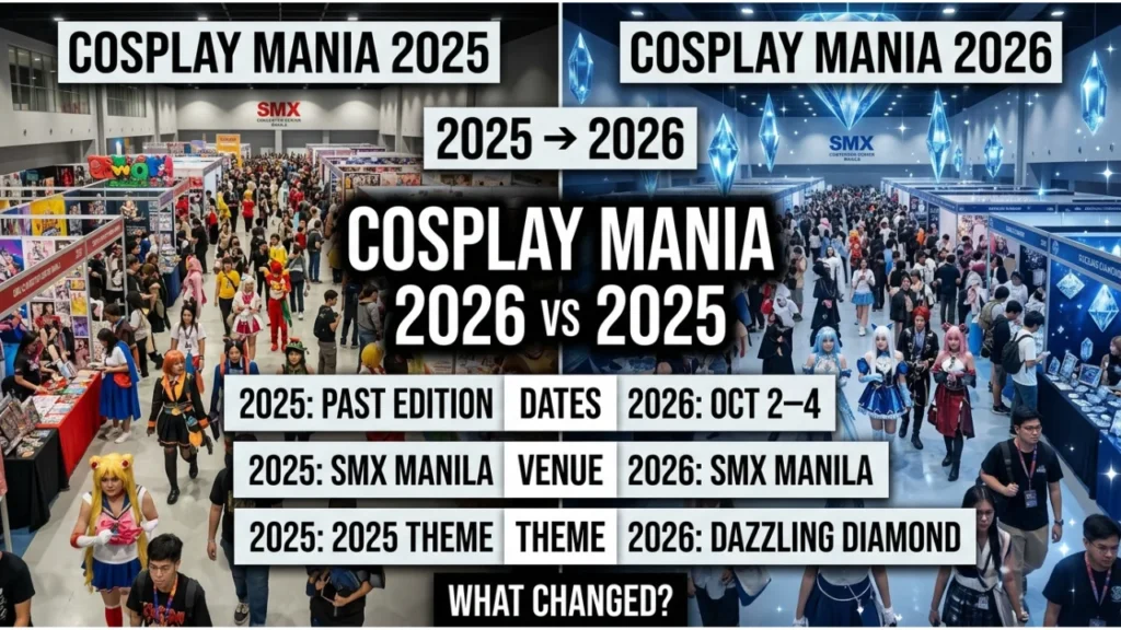 Cosplay Mania 2026 vs 2025 Dates, Venue & Theme Comparison