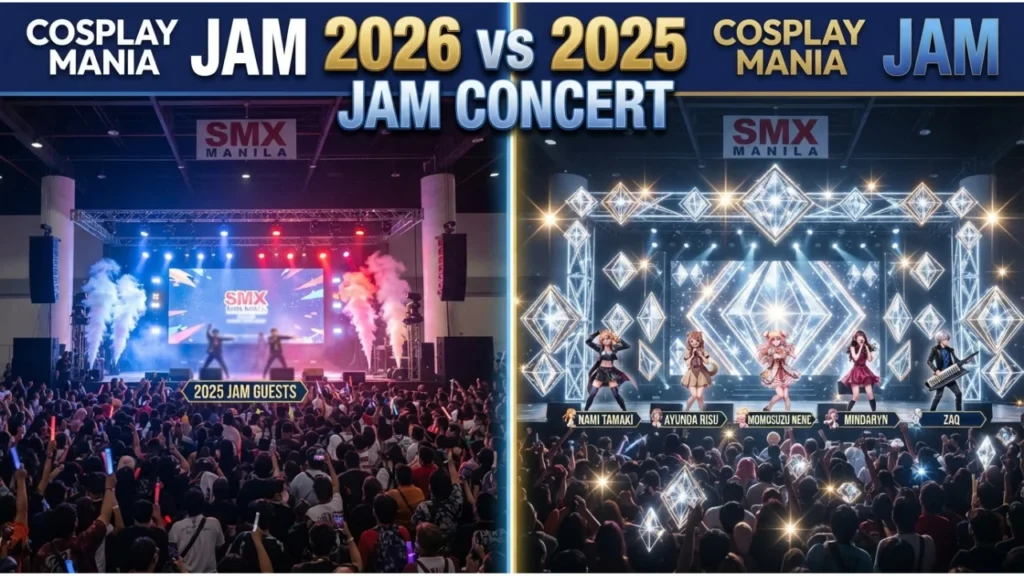 Cosplay Mania 2026 vs 2025 JAM Concert Lineup Compared