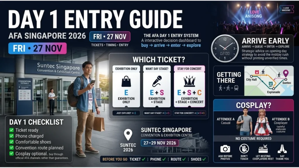 Day 1 Tickets, Timings & How to Get Into AFA Singapore 2026