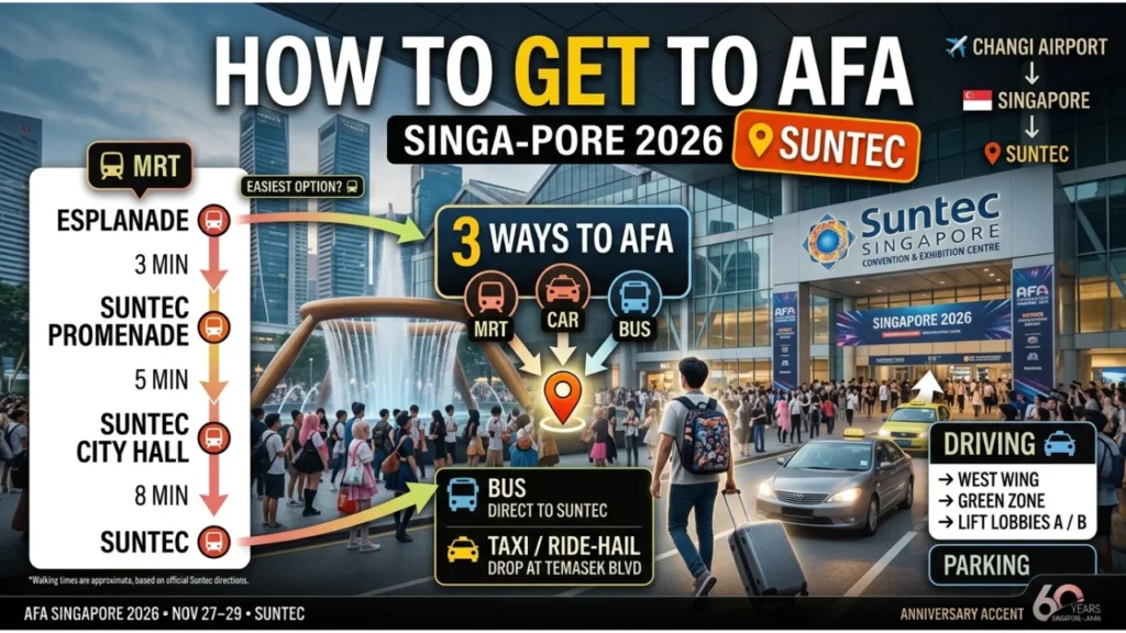 Getting to AFA Singapore 2026 at Suntec