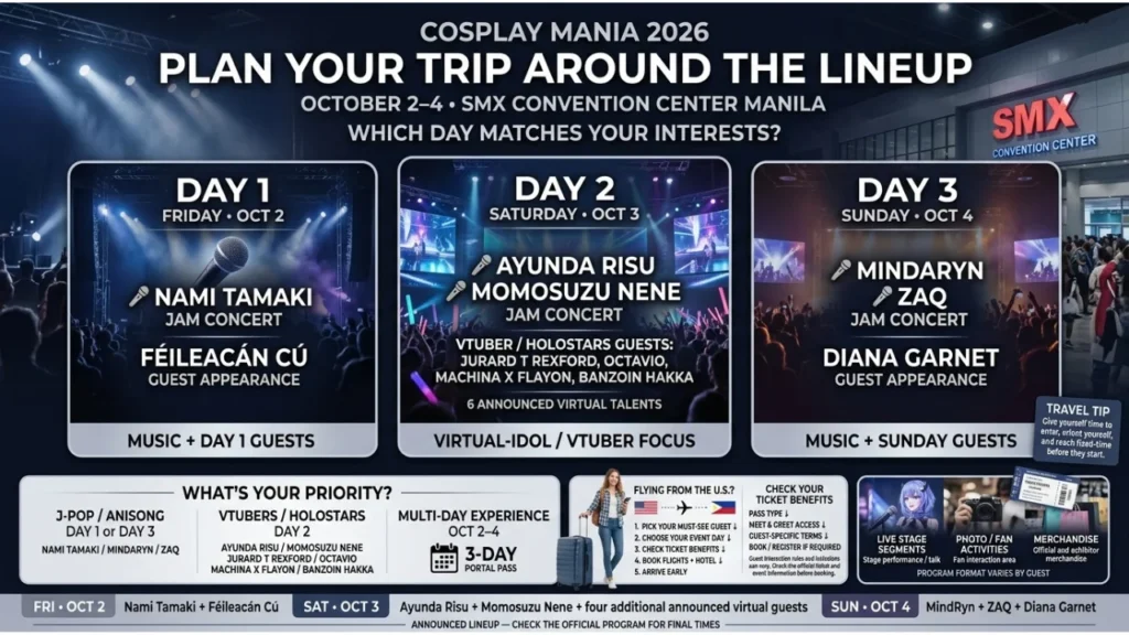 How to Plan Your Cosplay Mania 2026 Trip Around the Lineup
