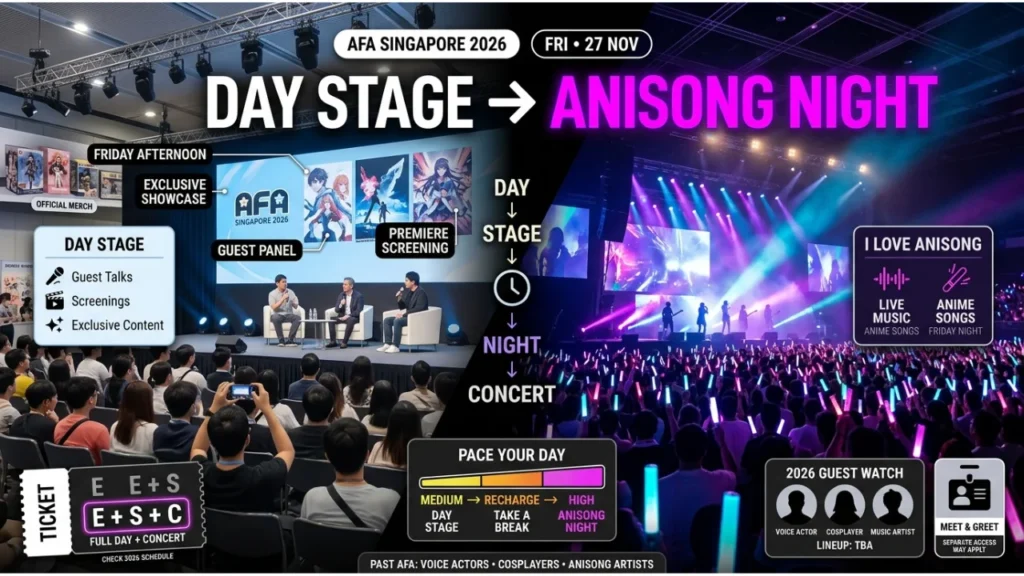 I Love Anisong Concert & Day Stage — Day 1 Highlights at AFA Singapore 2026