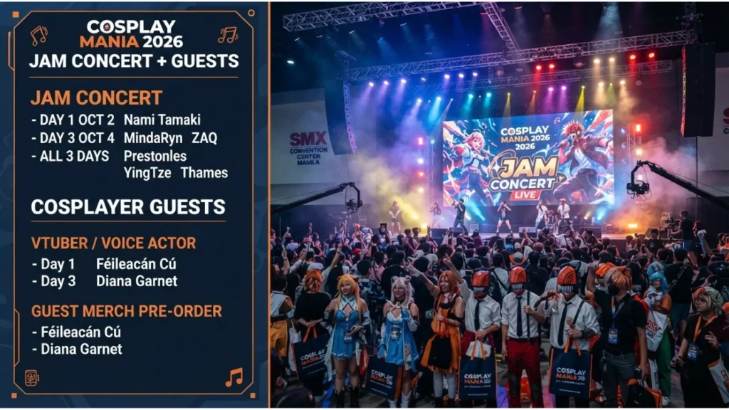 JAM Concert and Cosplayer Guests at Cosplay Mania 2026