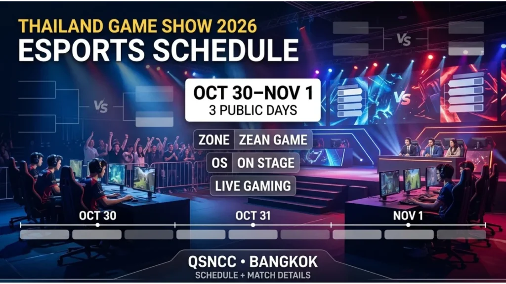 Thailand Game Show 2026 Esports Tournament Schedule