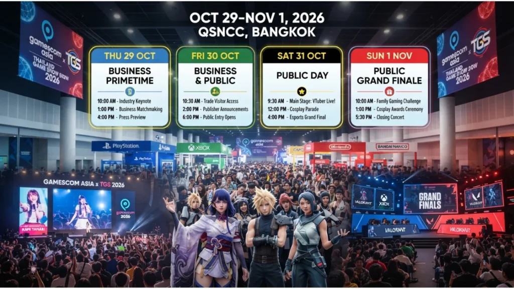 Thailand Game Show 2026 Schedule Quick Overview