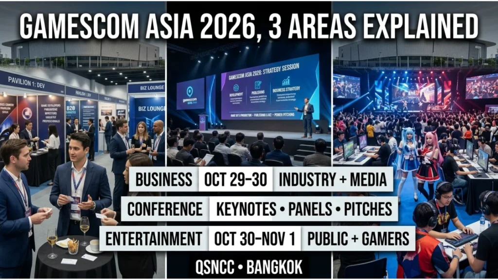 What Happens in Each Area Business, Conference & Entertainment