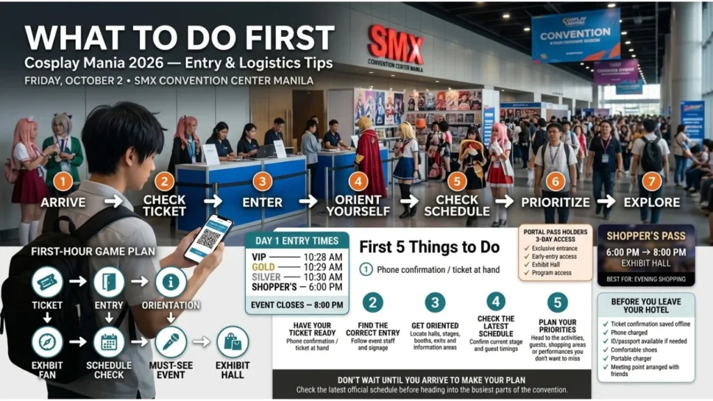 What to Do First at Cosplay Mania 2026 (Entry & Logistics Tips)