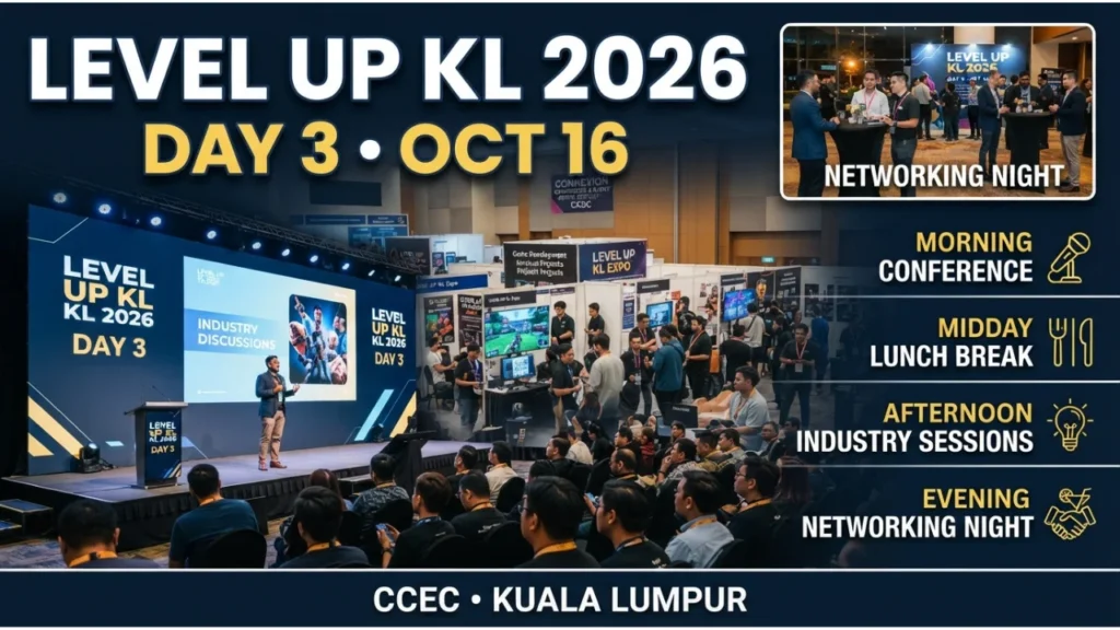 LEVEL UP KL 2026 Day 3 Schedule (Oct 16)